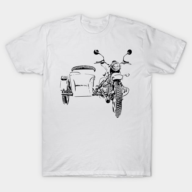 Sidecar motorcycle T-Shirt by liiwii